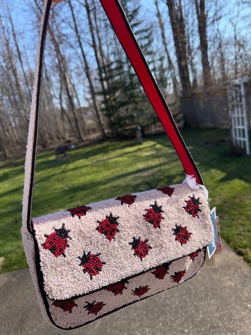 Viral beaded bag ladybugs NWT - Picture 2 of 13